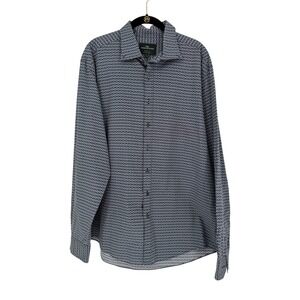 Rodd & Gunn Mens XL Original Fit Italian Fabric Geometric Diamond Button Down